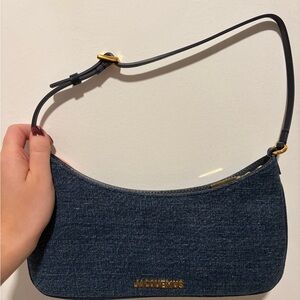 Jacquemus Dark Blue Denim Shoulder Bag